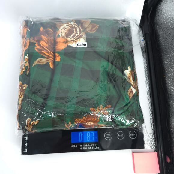 Modcloth Whimsy Retro-Chic Flowy A-Line Regal Floral Over Green Buffalo Check S - Picture 14 of 14